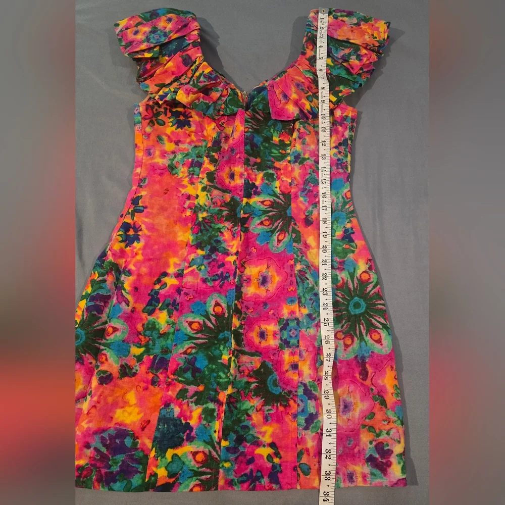 Floral Ruffle Sleeve Dress - Picture 4 of 9